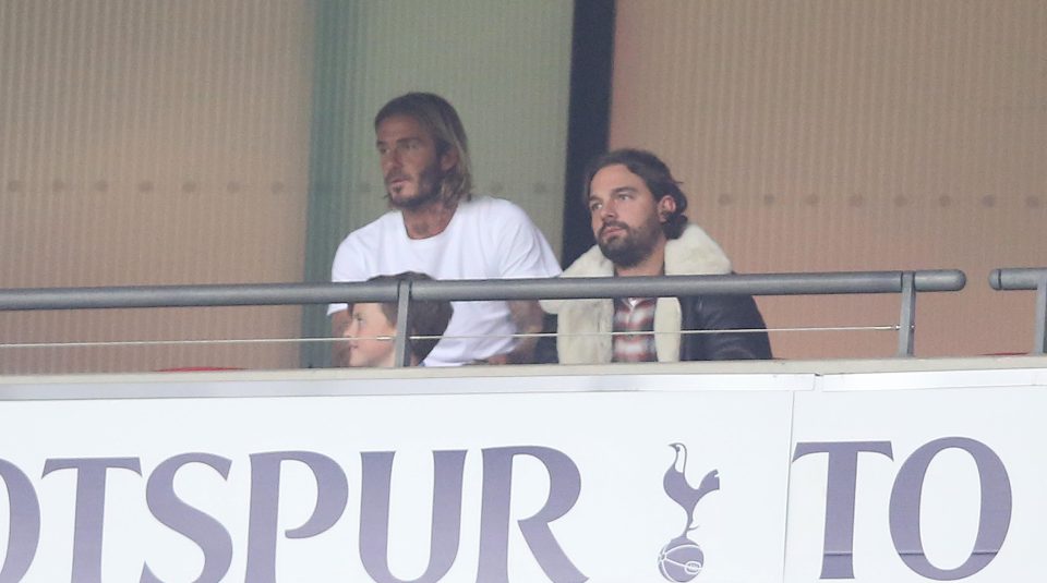  David Beckham was in attendance at Wembley as he witnessed his former club fall to Tottenham