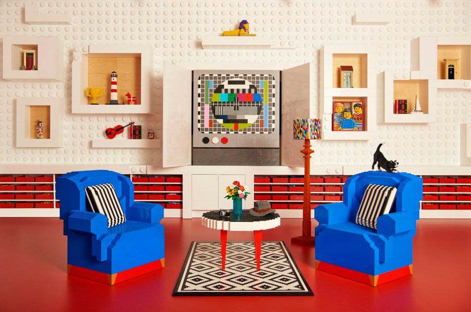 The whole house is made totally out of LEGO bricks 