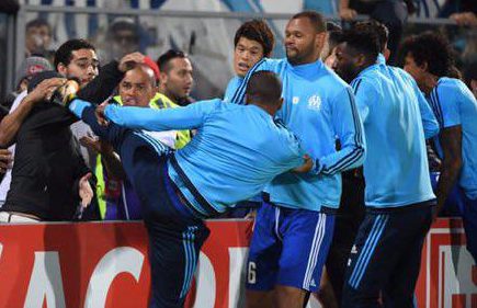  Patrice Evra was fined and suspended for kicking a fan in November