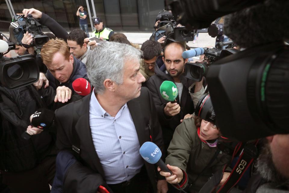  The Manchester United boss attended a brief hearing in the Spanish capital