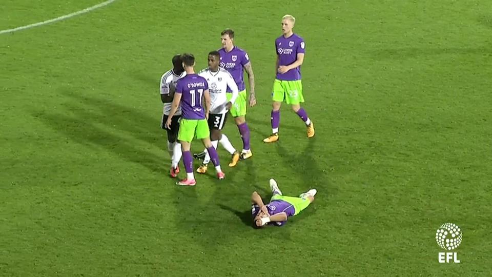  The incident happened as Bristol won 2-0 at Craven Cottage