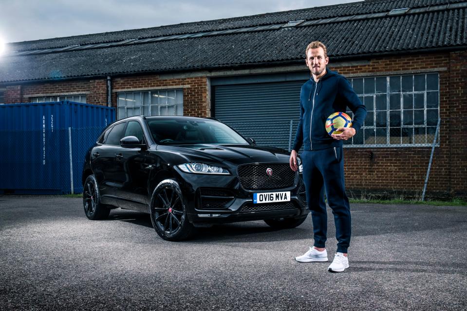  Harry Kane drives a Jaguar F-Pace which costs £40,360 and he says he loves that it is a family car