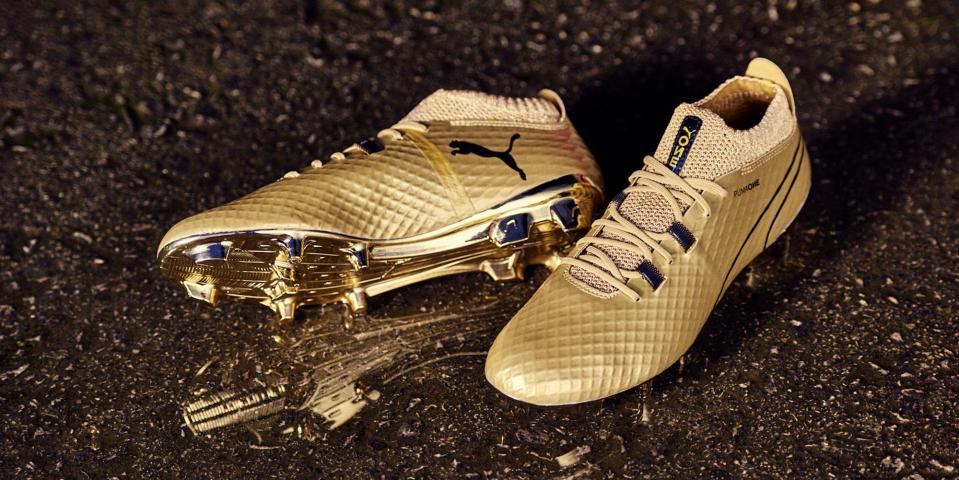  Puma gifted Aguero the boots after he scored a club-record 178 goals for the club