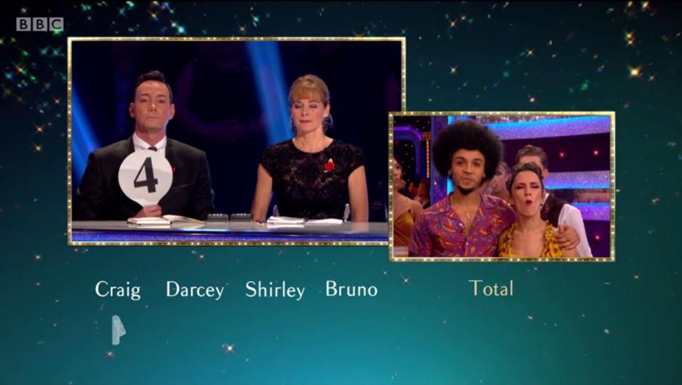  Harsh judge Craig Revel Horwood gave Aston Merrygold a score of just four