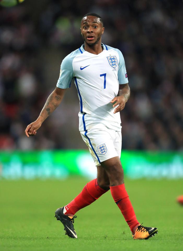  Raheem Sterling has been forced out of the England squad through injury