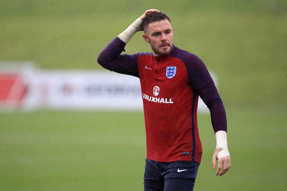  Jack Butland has new gloves for England duty