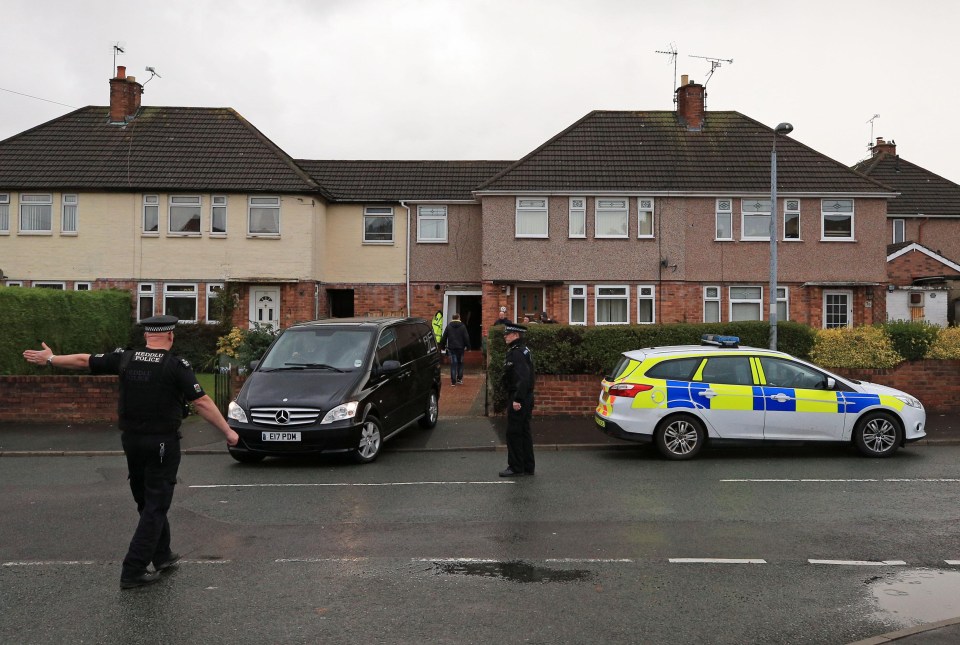 Police outside the Sargeant family home in Connah’s Quay