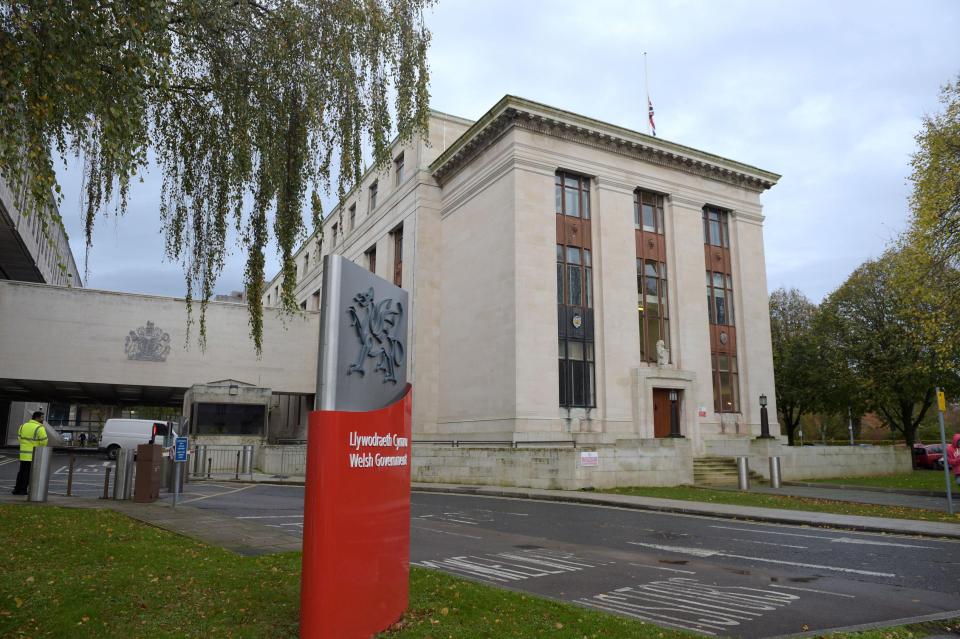  The flag flew at half-mast over the Welsh Government headquarters