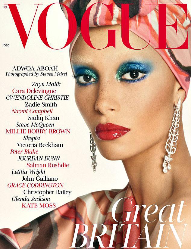  Model and activist Adwoa Aboah on Edward's first British Vogue cover, and was styled by the new editor-in-chief himself