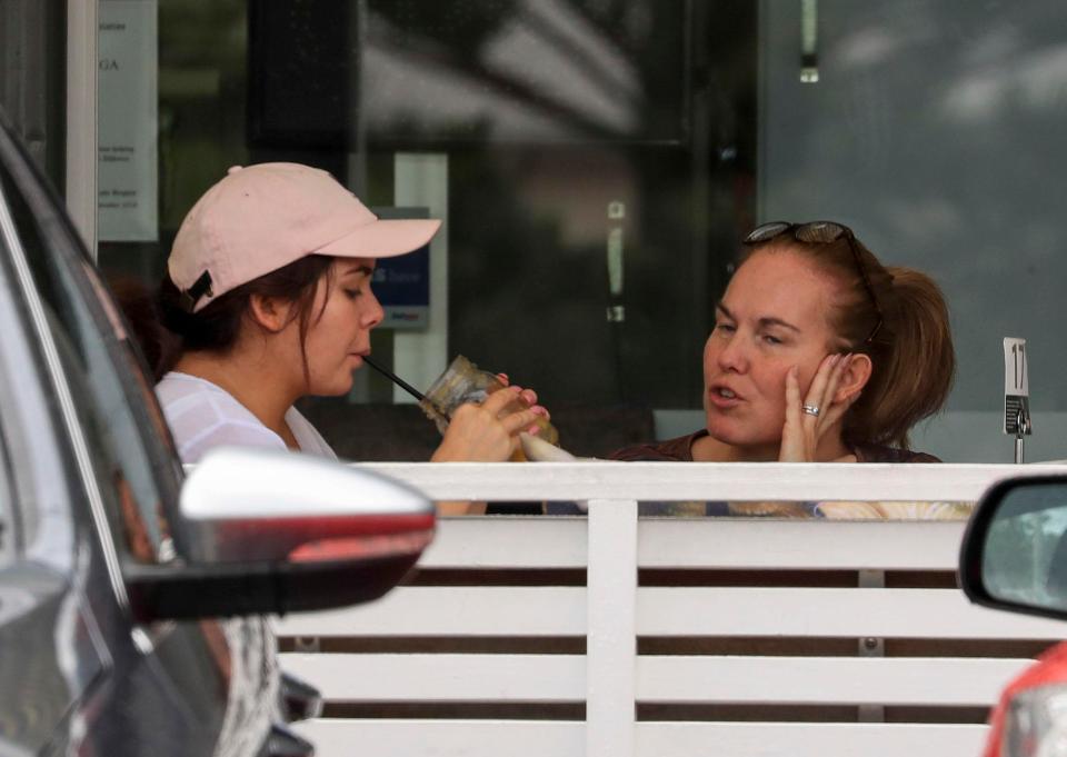  The 27-year-old former Queen of the Jungle went make-up-free in Brisbane