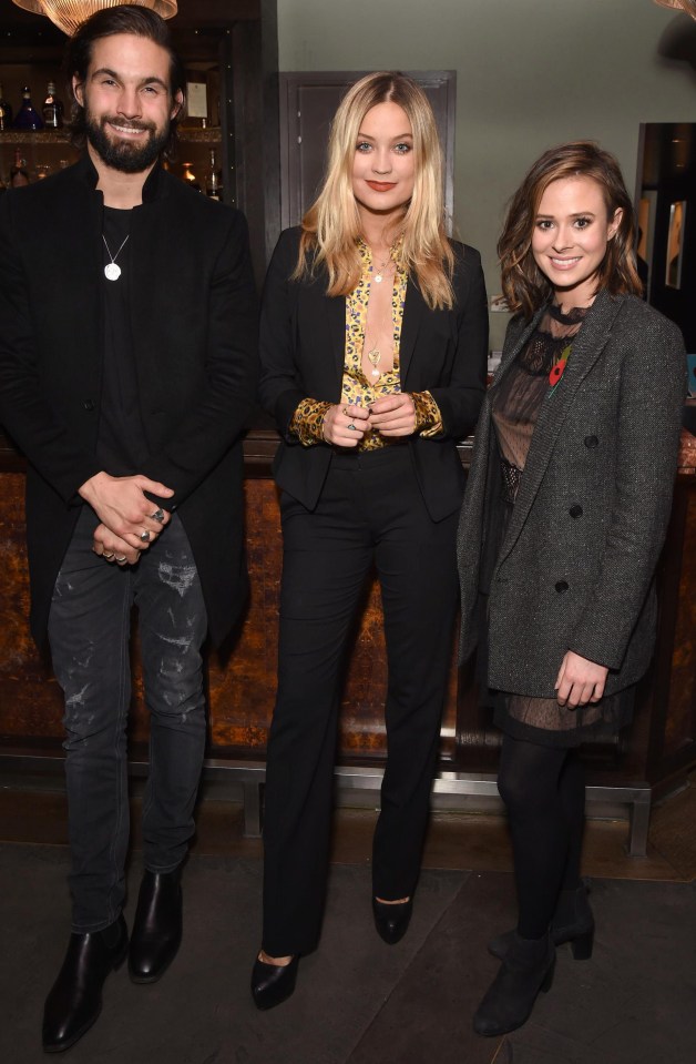 The pair posed for a picture with Laura Whitmore at the event