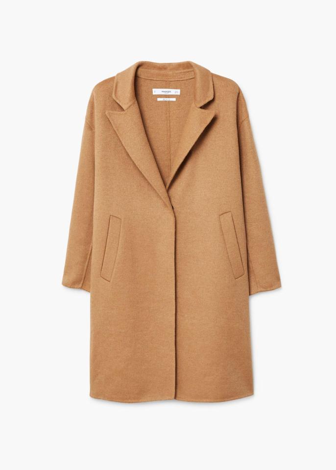  Camel coat, £89.99, Mango