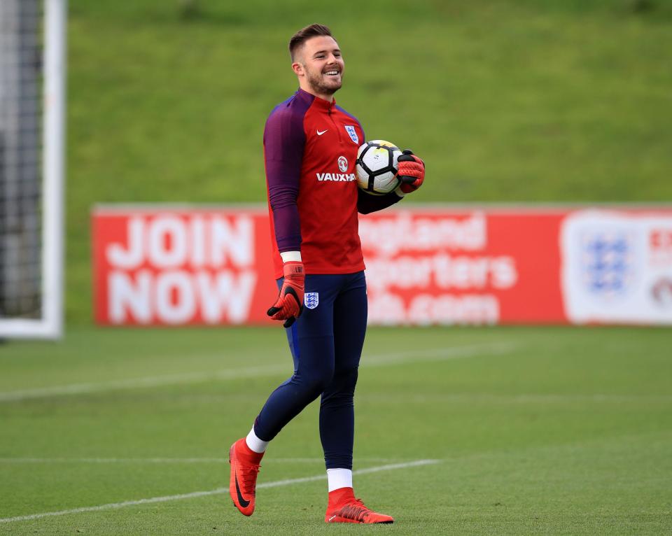  Jack Butland was tipped to start in goal for England against Germany on Friday