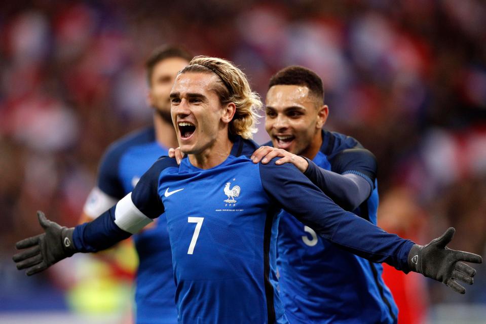  Antoine Griezmann celebrates after scoring the opener