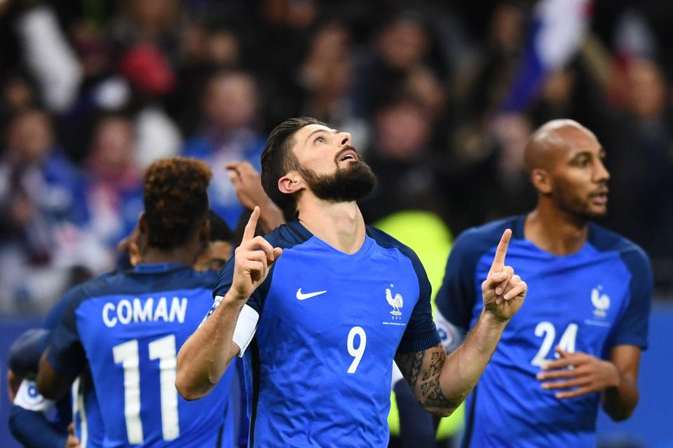  Arsenal ace Olivier Giroud doubled France's tally after 71 minutes