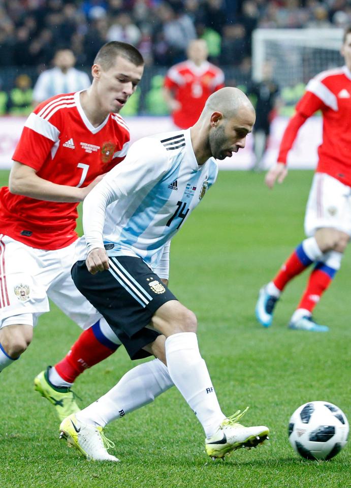  Javier Mascherano is the first-choice cover at a centre-back