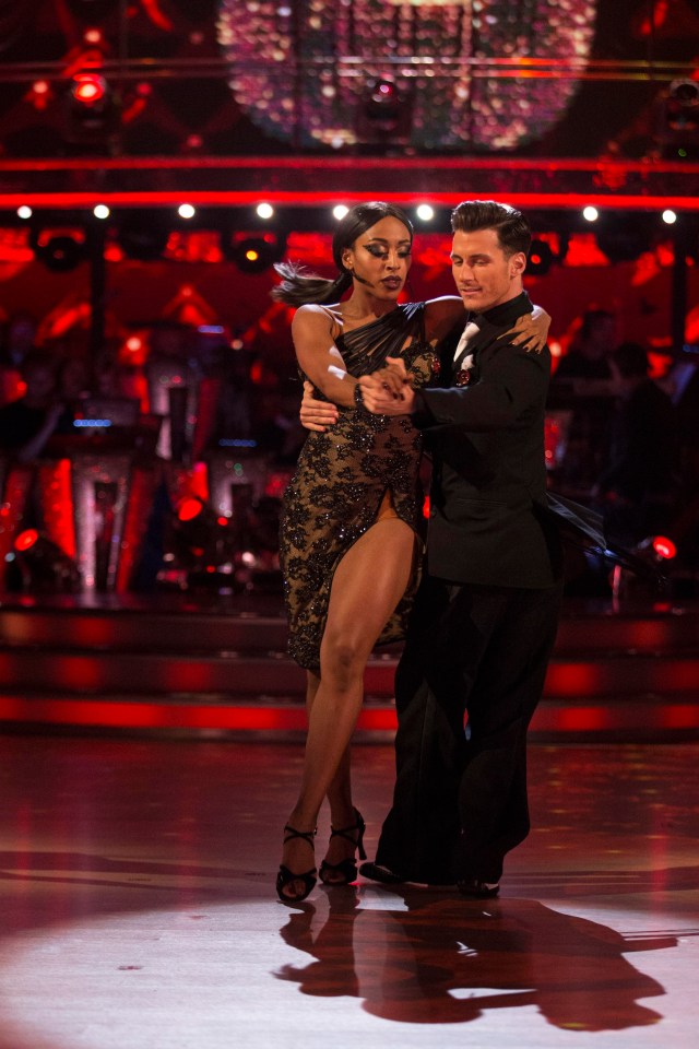 Alexandra Burke wowed wowed in a thigh-high frock