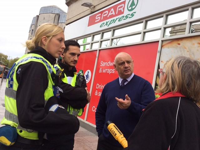  Police trained staff how to use the breathalysers at two Spar shops