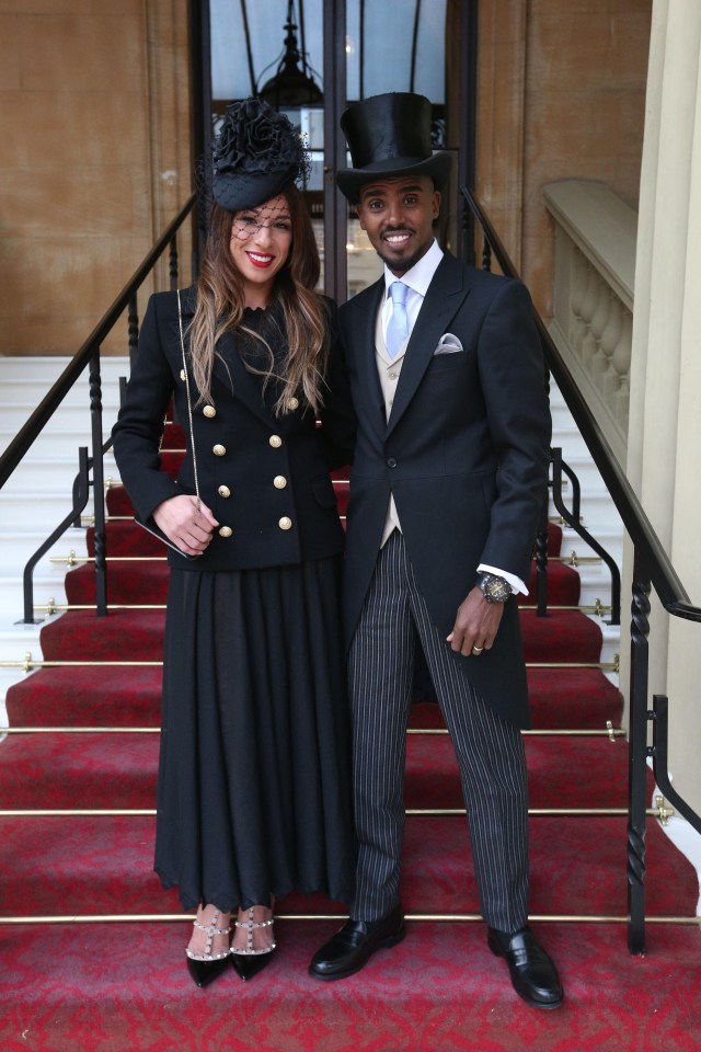 Farah poses in his top and tails ahead of the ceremony