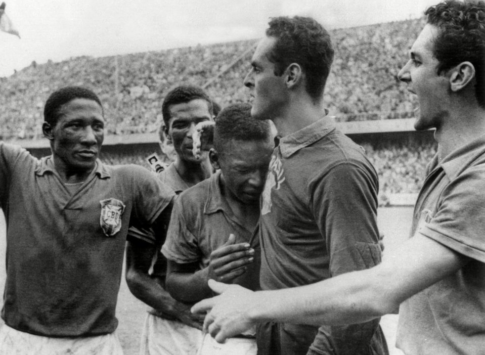  Pele was moved to tears after Brazil won the 1958 World Cup in Sweden