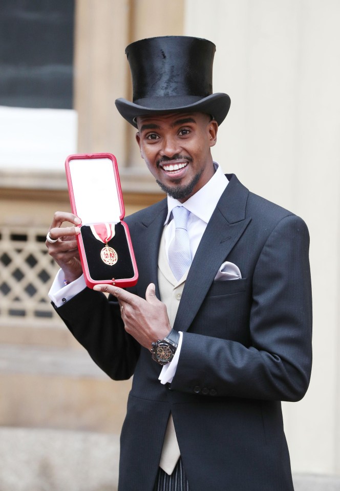 Mo Farah was recognised for his four Olympic gold medals