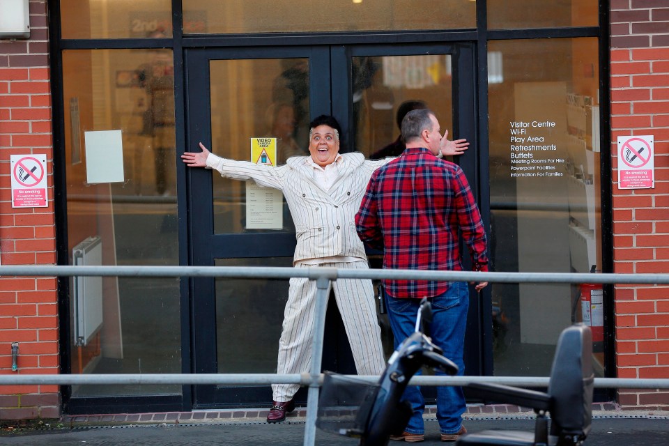 Just five guests witnessed the ceremony inside the jail before a party in a nearby hotel