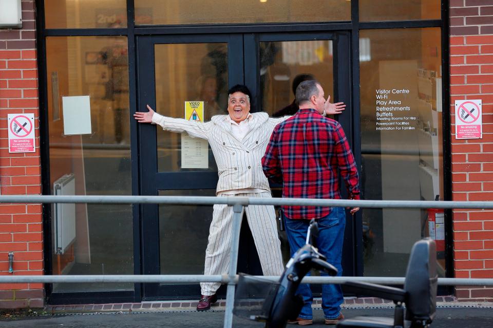  Just five guests witnessed the ceremony inside the jail before a party in a nearby hotel