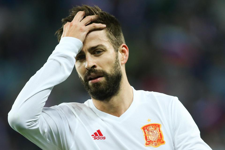  Gerard Pique is just one yellow card away from a one-match ban