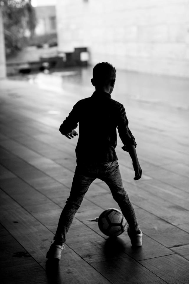  Cristiano Junior takes after his father with his football love