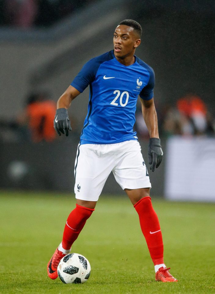  Anthony Martial has recently been recalled to France squad