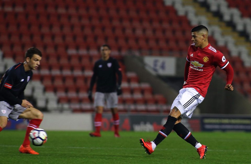  Marcos Rojo in action for Manchester United U-23s in bid to regain fitness