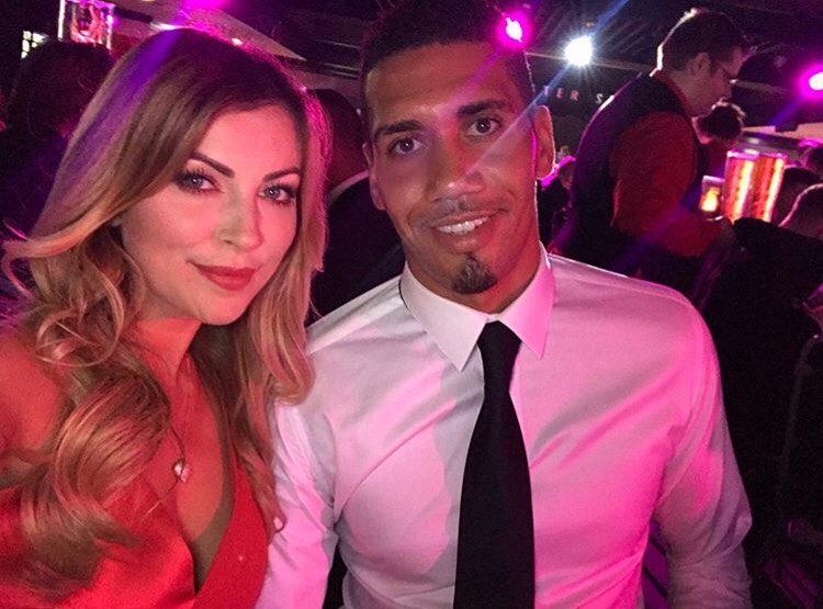  Chris Smalling alongside wife Sam at the charity dinner