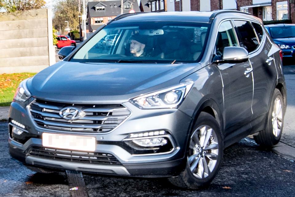  Alberto Moreno in his £32,000 Santa Fe when arriving at Melwood