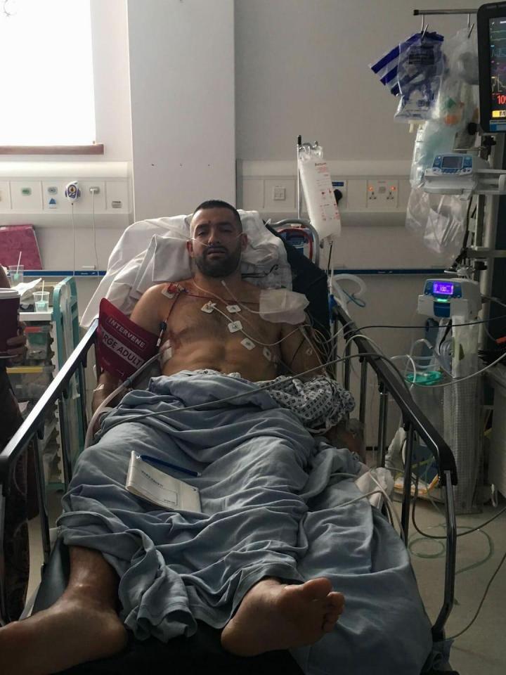  Survivor Brett Freeman, 32, talks to The Sun on Sunday after being stabbed by the terrorists