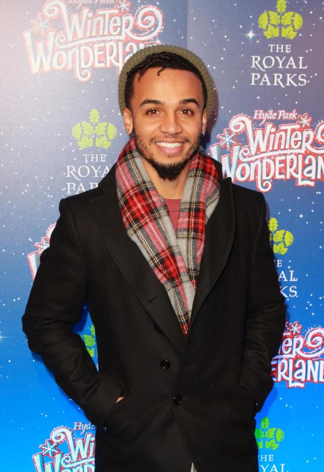  Aston Merrygold was also spotted at Winter Wonderland