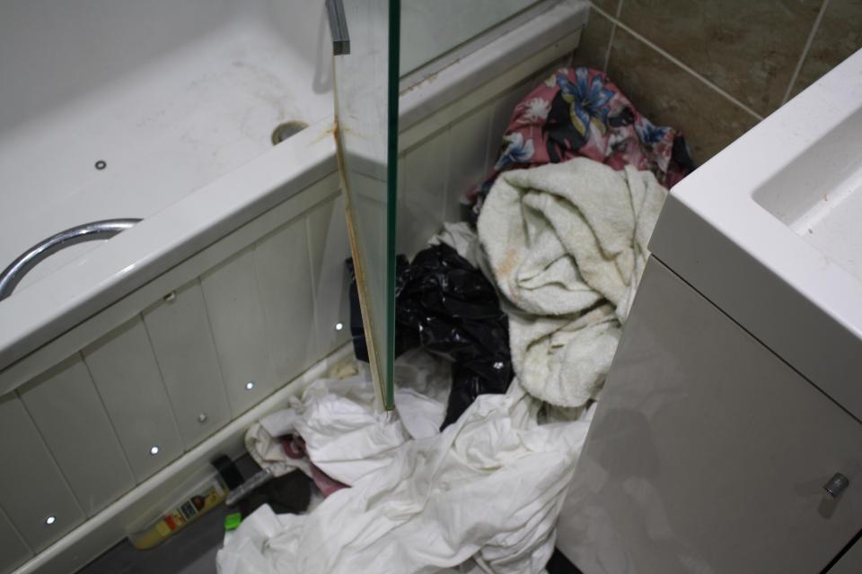  Rubbish and clothes were left in the Enfield home after the reality star eventually left