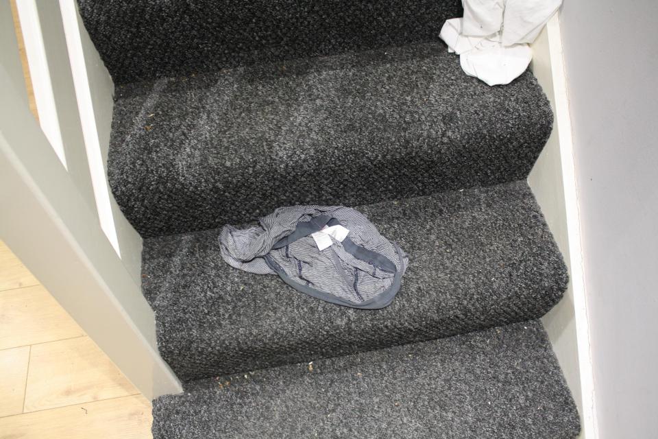  A pair of pants were even left in the home