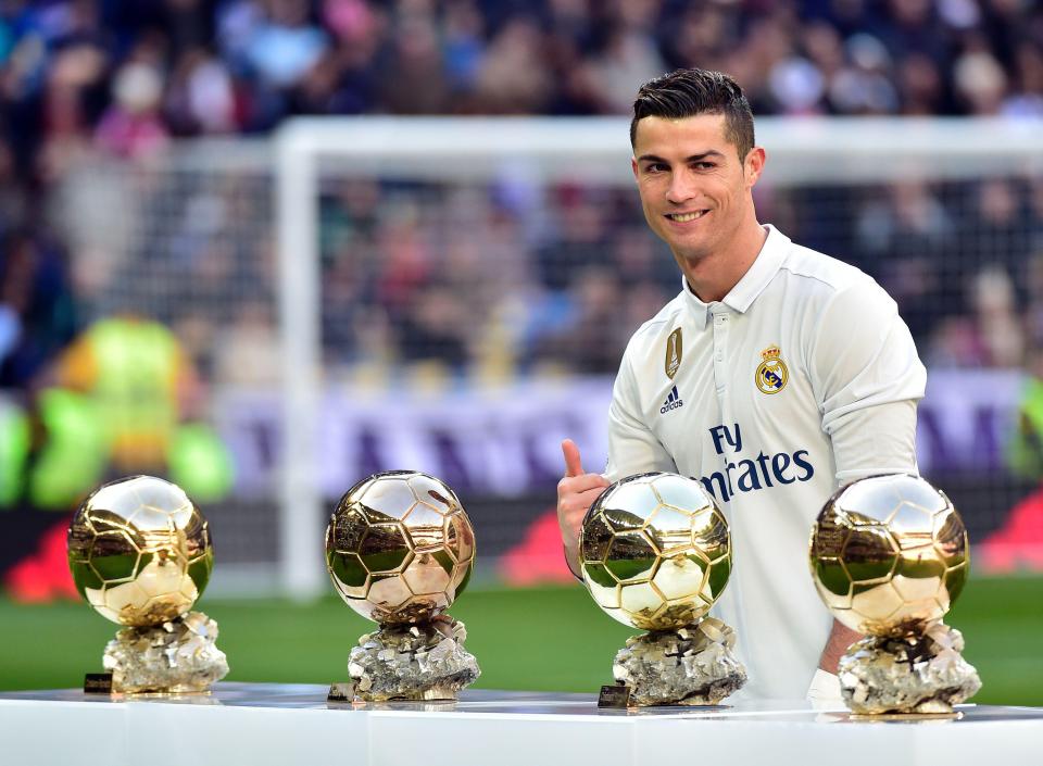  Cristiano Ronaldo is aiming to win three more Ballons d'Or