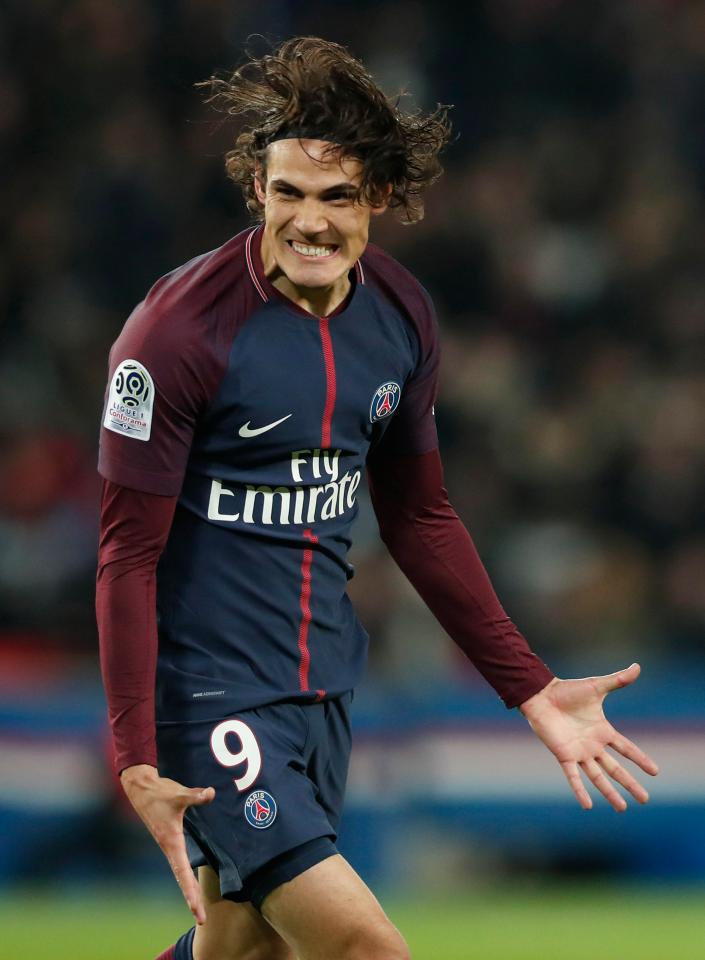  The Uruguayan international celebrates his strike in the first half against Nantes