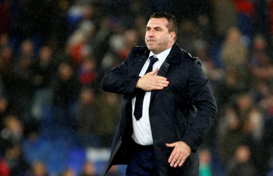  David Unsworth acknowledges travelling Everton fans after Crystral Palace draw