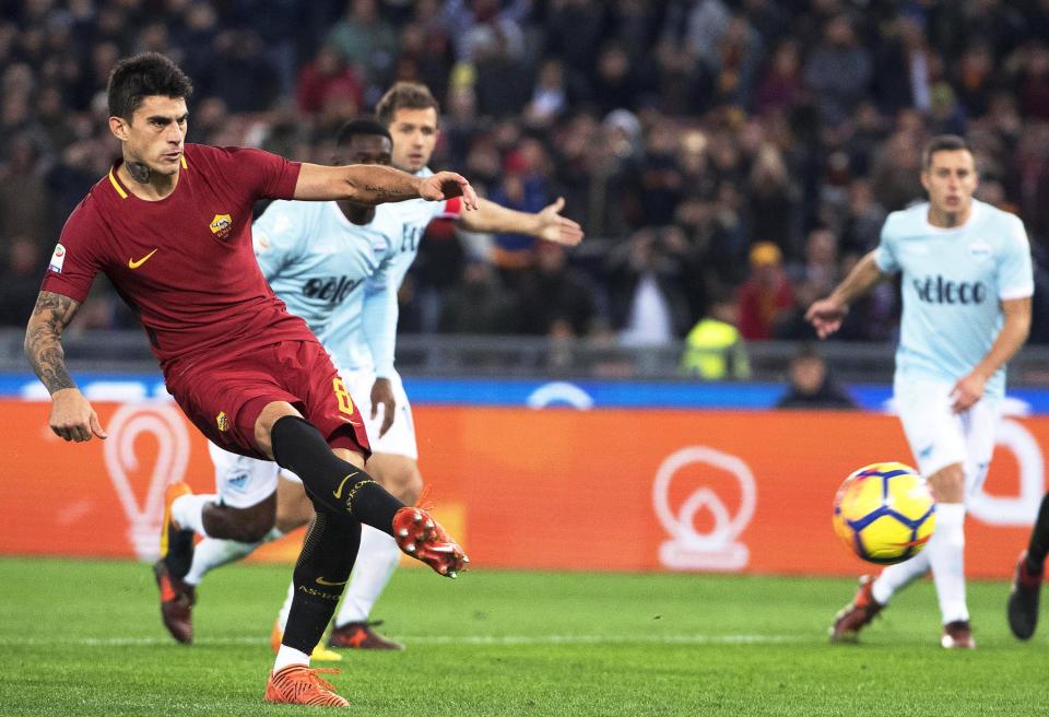  Diego Perotti scores from the penalty spot