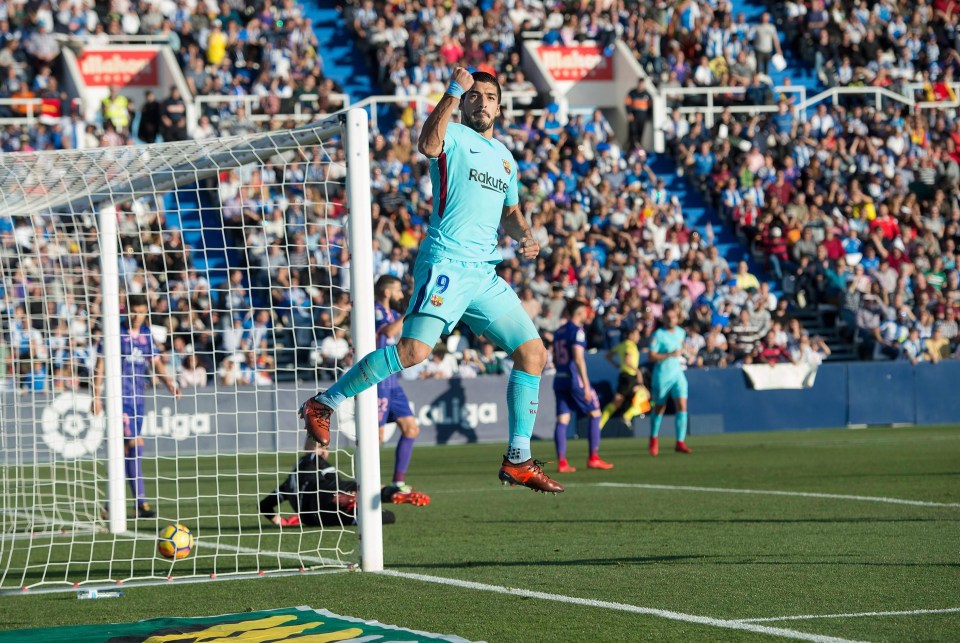 Luis Suarez hit a much-needed double as Barcelona beat Leganes 3-0