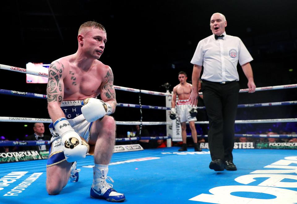  Horacio Garcia knocked down Carl Frampton in the seventh round