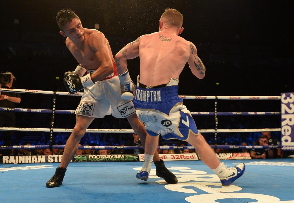  Carl Frampton had to overcome a knockdown to beat Horacio Garcia