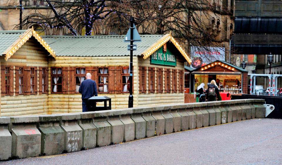  Large concrete bollards and structures have been installed to stop any vehicles driving into the markets