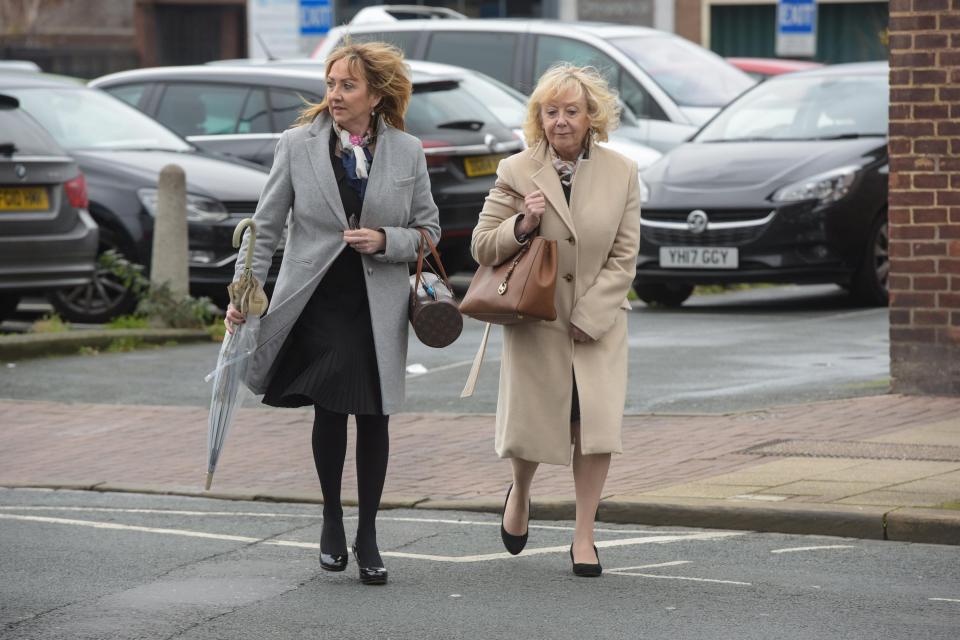  Ann's sisters Denise Maguire and Shelagh Connor arrive for the hearing