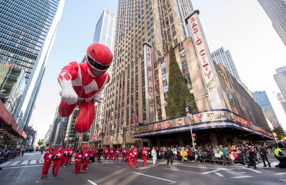  A red Power Ranger caused a stir with the packed crowds