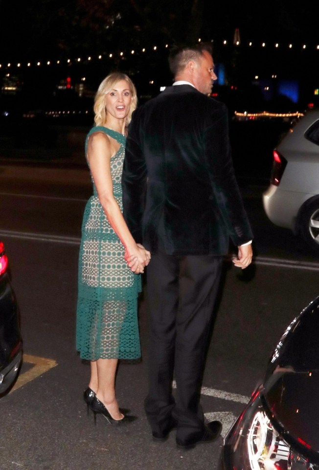 Heart radio presenters Jamie Theakston and Jenni Falconer were seen holding hands after an awards do in London