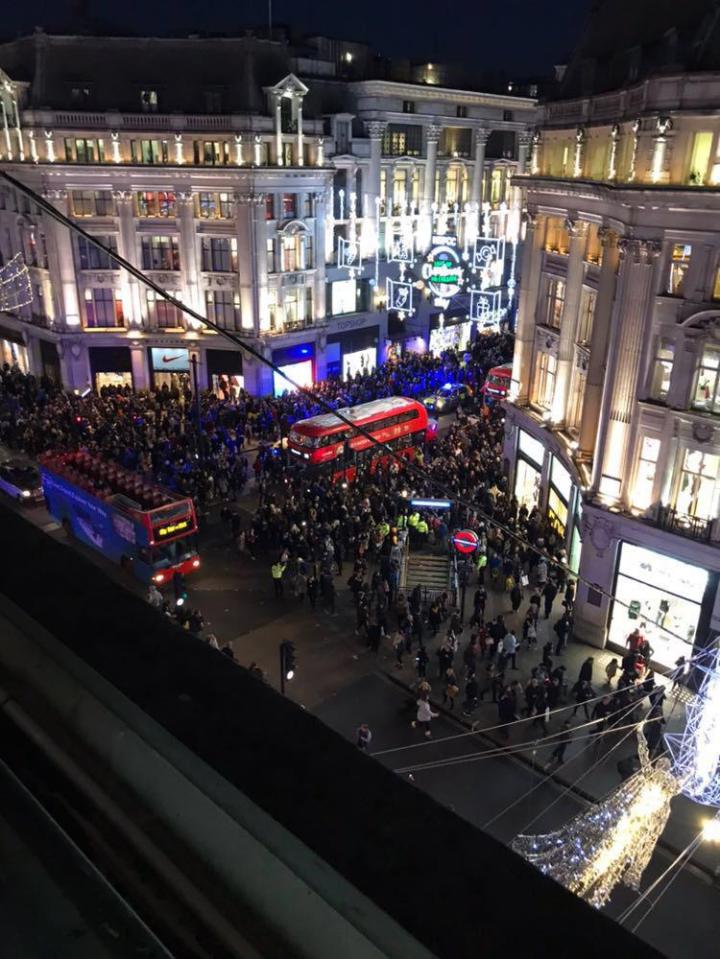  Shoppers fled onto the streets just moments after the reported incident