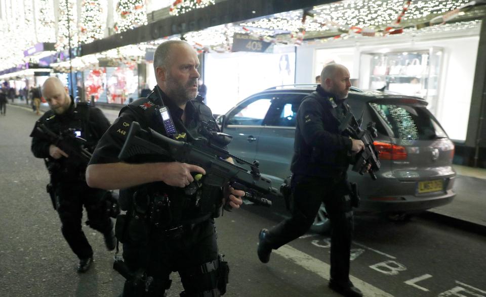  Armed police were treating the incident as 'if it was terror related'